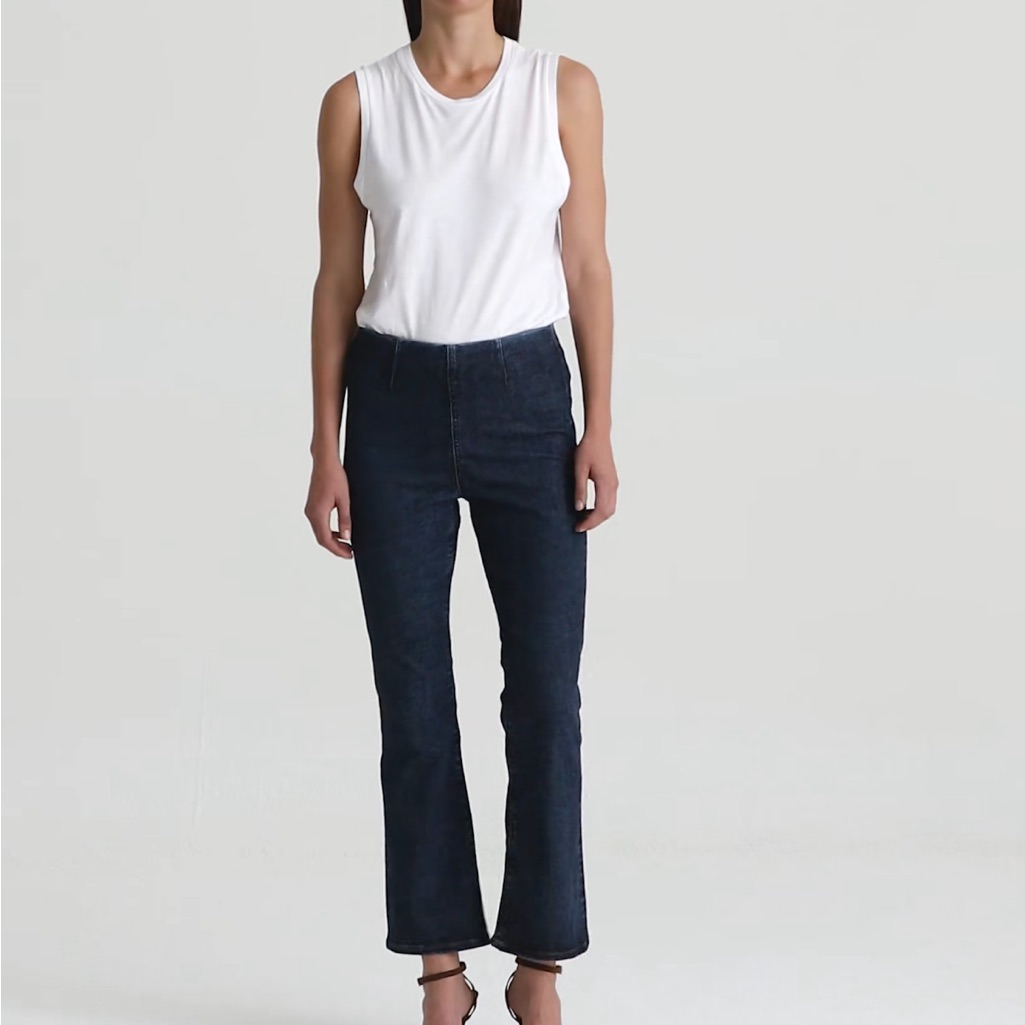 Ag Women’s Dark Blue High-Rise Flare Jeans 26